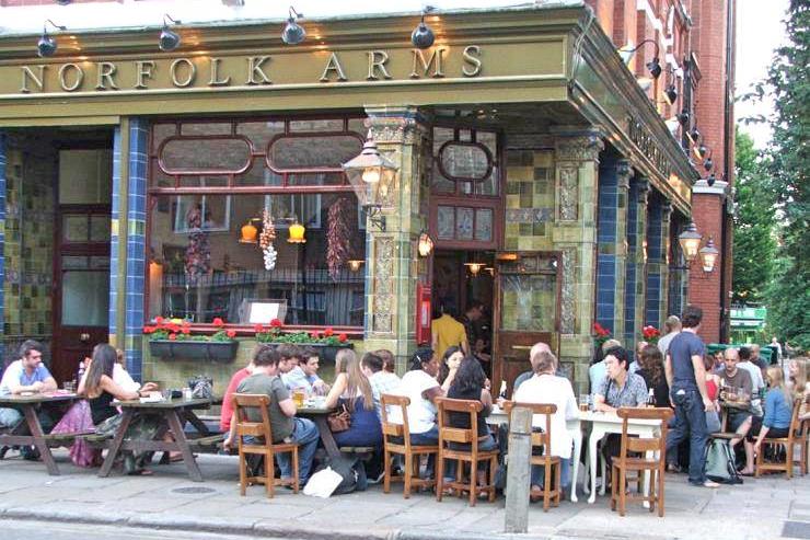 onde comer em Londres Norfork Arms