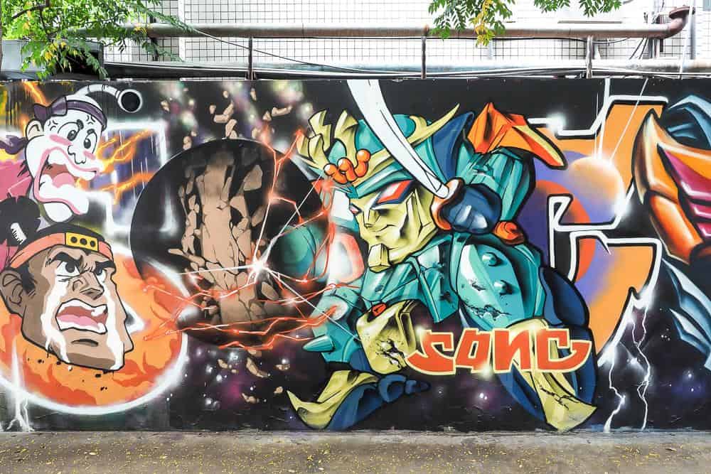 Murals in Ximending, one of Taipei's coolest neighborhoords