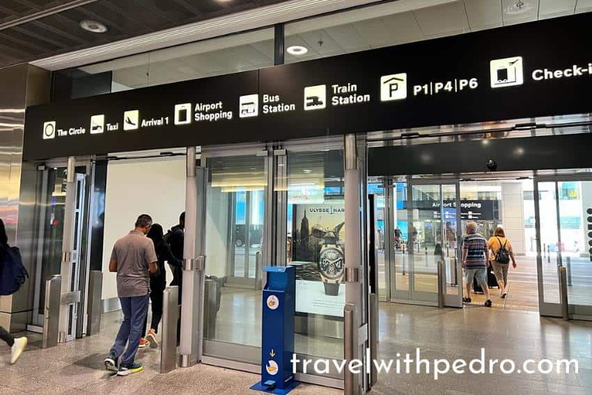 Zurich Airport to train station