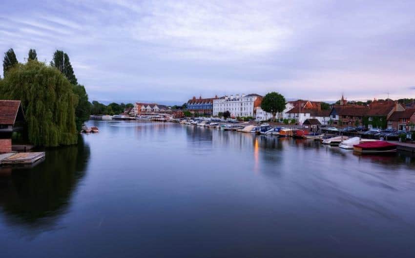 Henley-on-Thames, located along the Thames Path