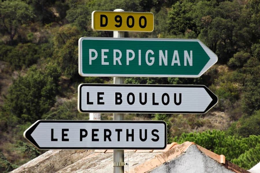 Road signs in France