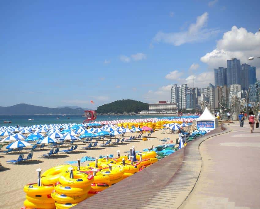 Haeundae Beach in Busan, South Korea