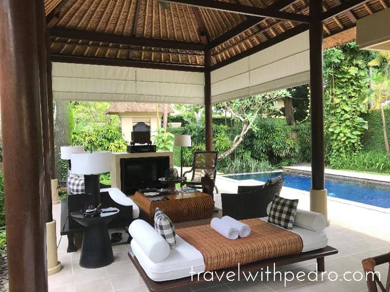 One of the many secluded beachfront resorts in Bali